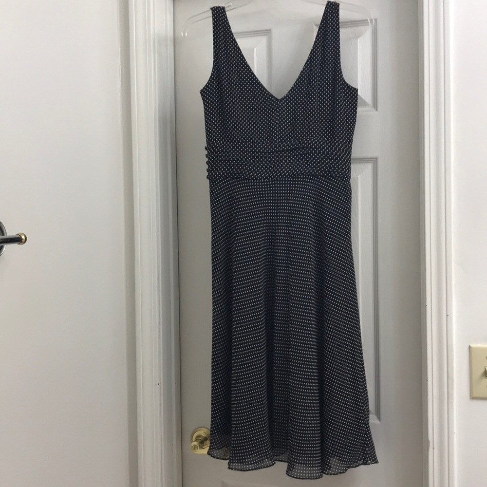 Ann Taylor sheer polka dot dress